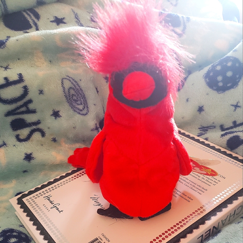 Ty Beanie Babies Mac the Cardina Bird vintage *rare tag errors*